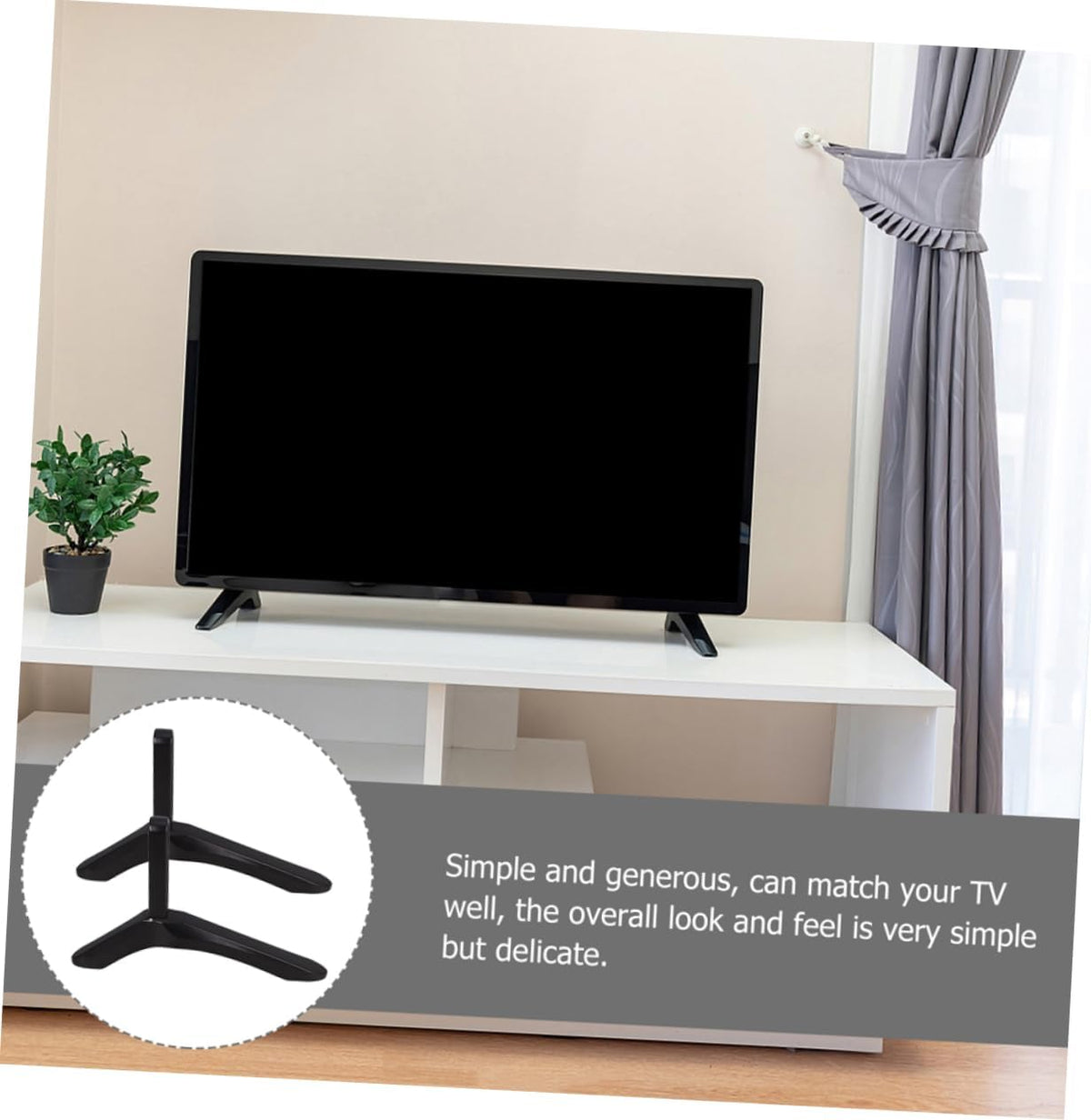SEWOART Heavy Duty Tv Stand No-Drill Desktop Mount for Tvs Sturdy Aluminum Alloy Fit Modern Design