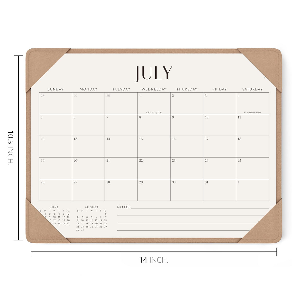Jotsome Desk Calendar 2026-2027 with Desktop Mat, Desk Pad Calendar From Now to June 2027 14x10.5 inch, Desk Blotter Calendar for Home Office and School, Easy Planning, Gift for the Holidays, Apricot