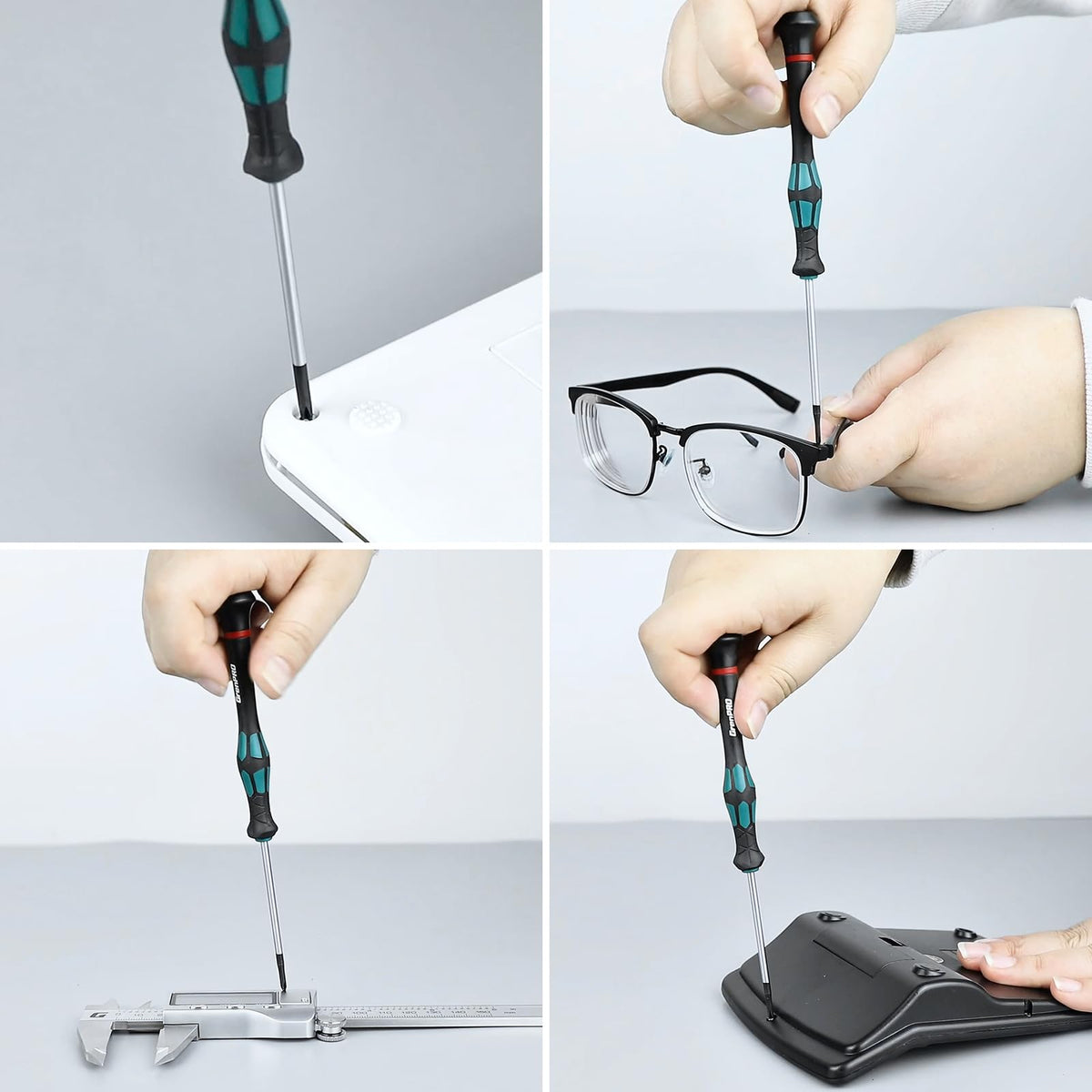 GRENPRO 10-Piece Precision Screwdriver Set, Magnetic Small Screwdrivers with Phillips, Slotted, Torx Star for Eyeglass, Watch, Computer, Laptop, Phone,Green