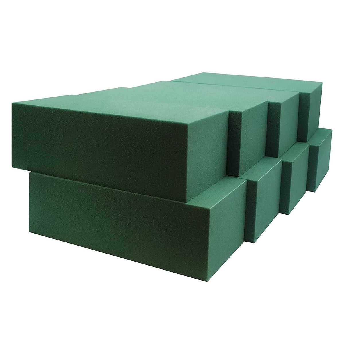 FLOFARE Pack of 8, Dry and Wet Floral Foam Blocks for Fresh and Artificial Flowers, Each (7.8” L x 3.5” W x 2.4” H), for Wedding, Birthdays, Home, Office and Garden Decorations