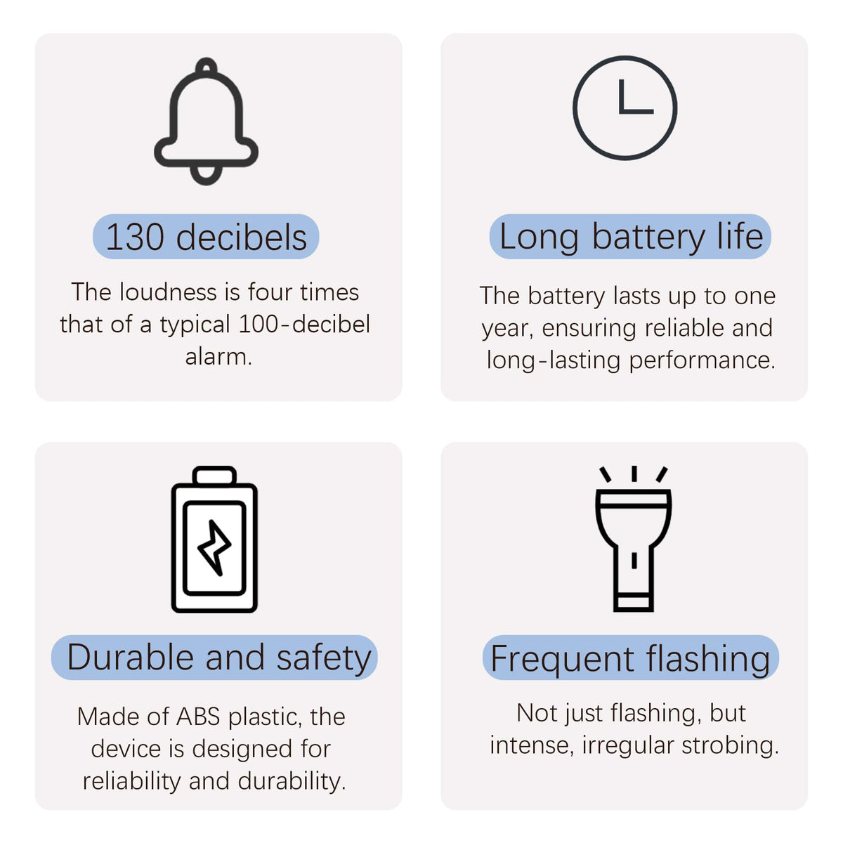 Halo-Siren Alarm, HaloSiren Personal Safety Alarm - Travel Safe Alarm with 130db Loud and LED Strobe Light, Safety Keychain Compatible with Bags, Keys, Backpacks (Purple)