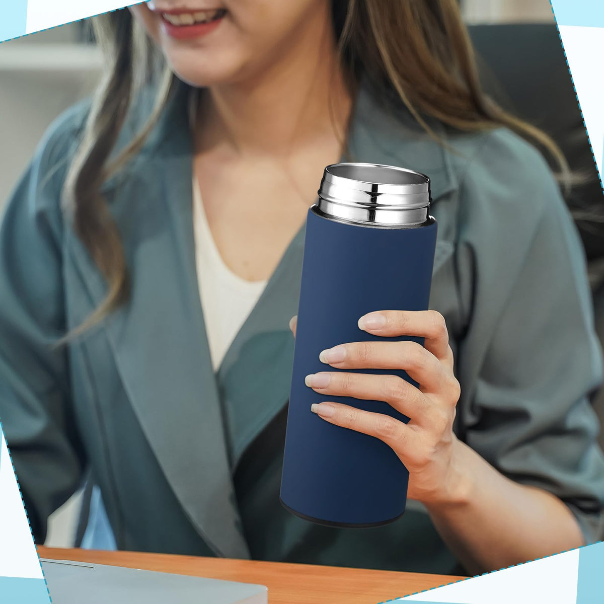 Thenshop Set of 5 New Employee Welcome to The Team Gift Sets Notebook Pen and Tumbler Welcome to The Team Box Employee Appreciation Gift Sets for New Worker Men Women Office(Blue)