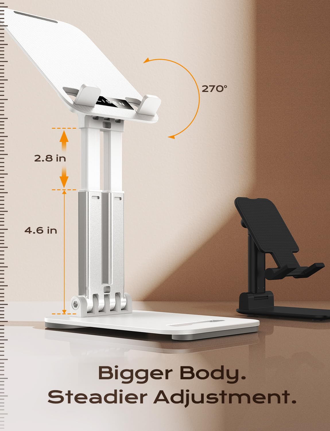 LISEN for iPad Stand Tablet Holder for Desk, Office Desk Accessories for Men Women Kids Tablet Gifts, Office Home Essentials Gadgets Portable Monitor Stand for 2026 (White)
