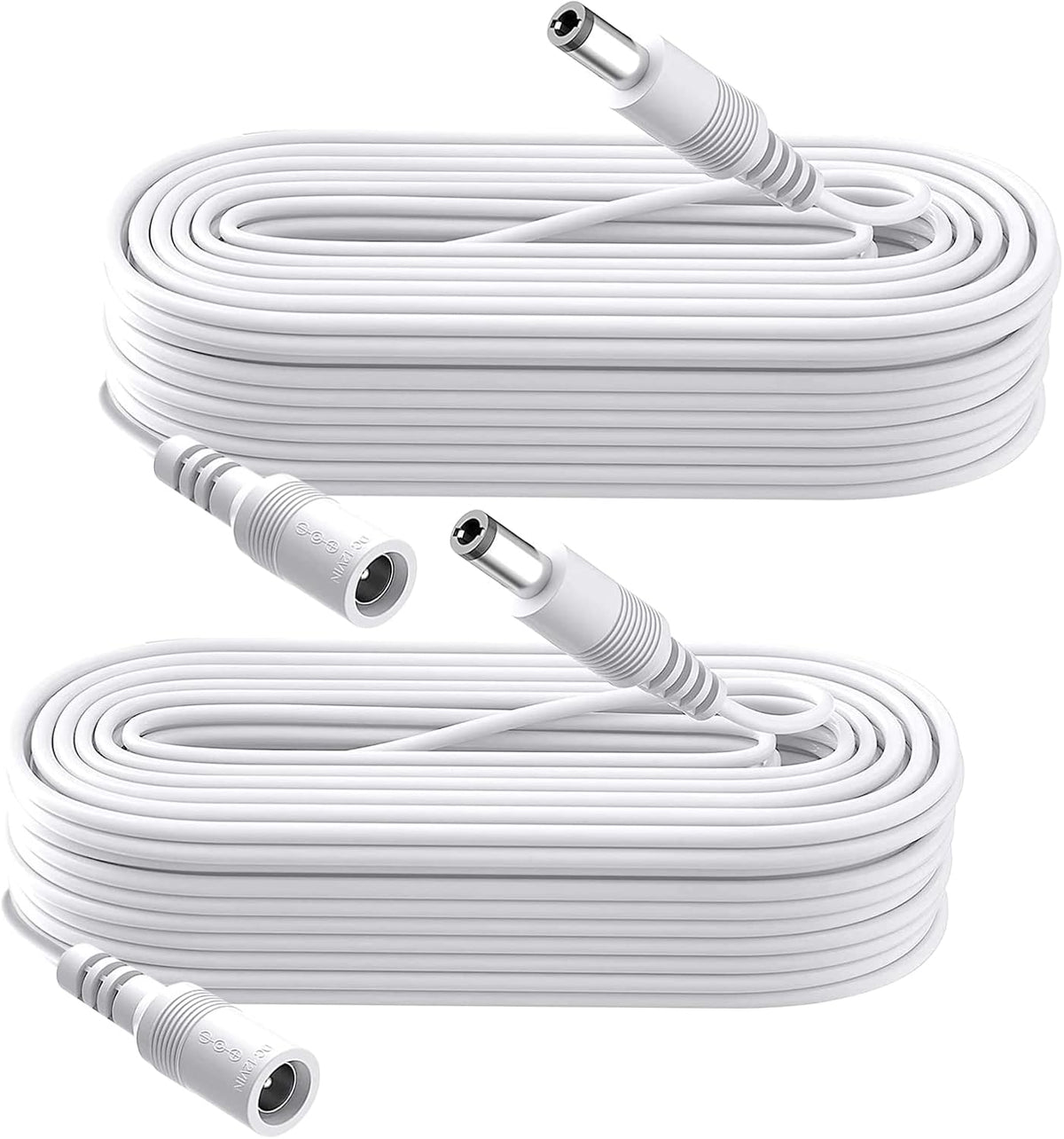 Security-01 33FT 10M 5.5mm 2.1mm, 12V/24VPower (Pack 2) DC Power Extension Cable x Extension Cord for CCTV Security