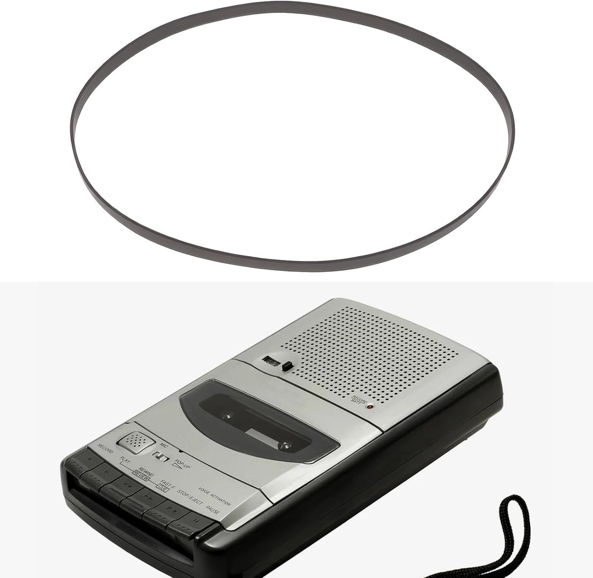 SG Store 4Pcs 4mm 0.6mm 66mm Cassette Recorder Flat Drive Belt Width Thick Diameter for DVD CD LD Recorders Walkmans