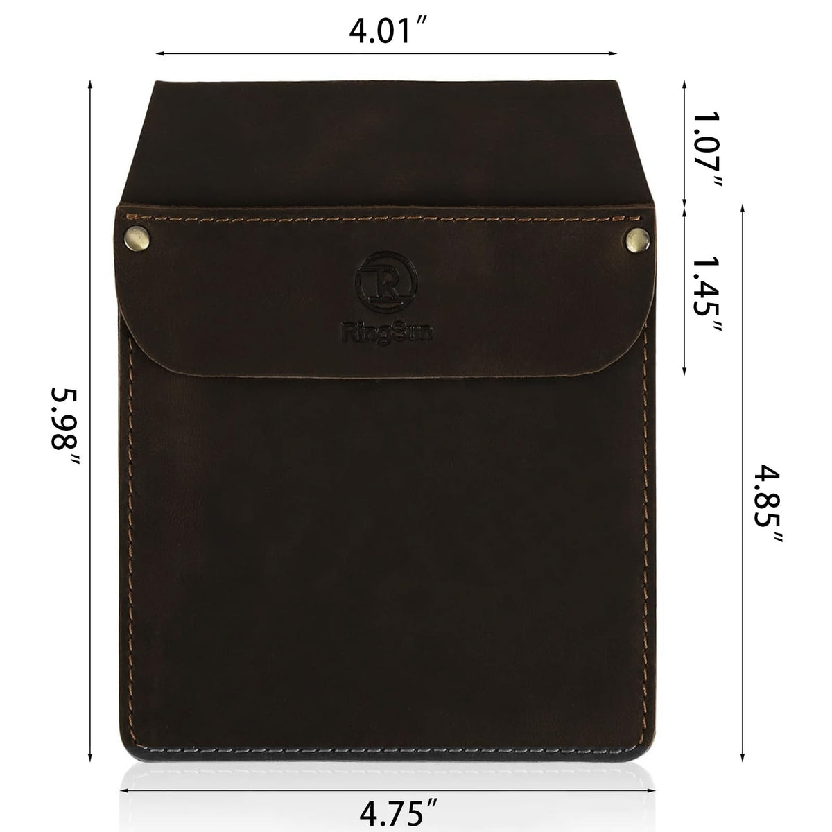 RingSun Genuine Leather Pocket Protector for Men, Durable Pocket Tool Pouch, Jeans Shirts Pocket Protector for Tools Pens