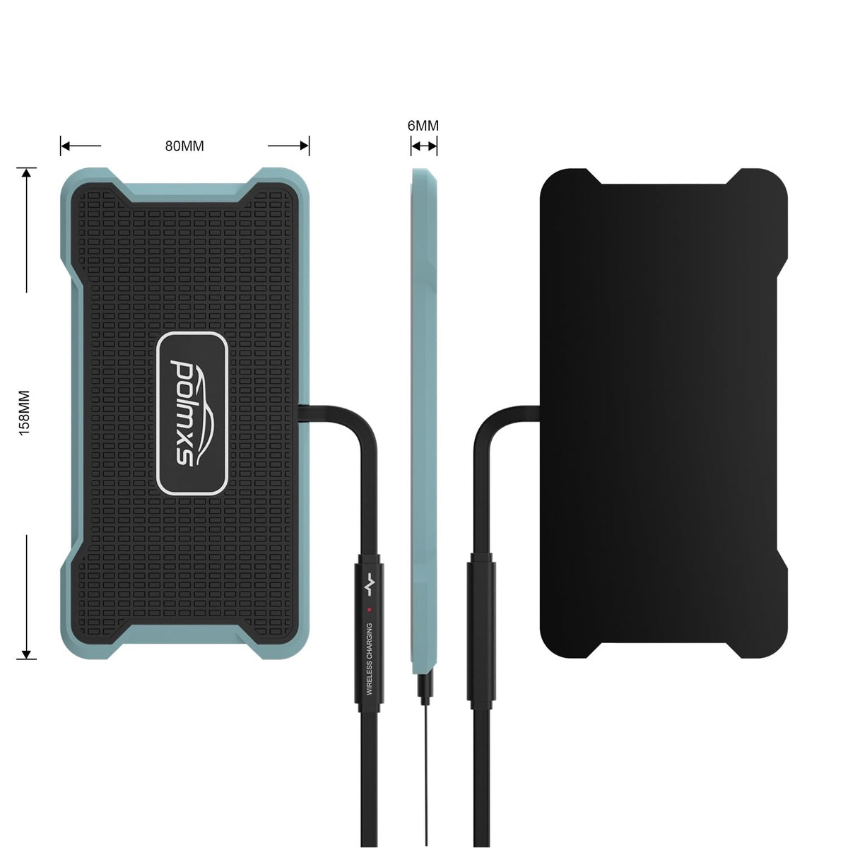 Wireless Charger Car Fast Charging pad, POLMXS Wireless Phone Charger Cell Phone RGB Light up Cordless Charging mat Compatible with iPhone 11/12/12/14/15 Galaxy S21/S22/S23/24 Airpod (C15 PAD)