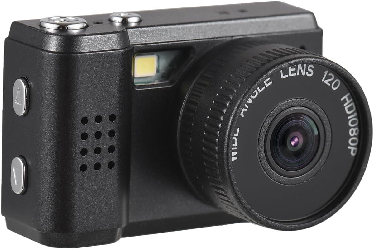 Andoer 1080P Mini Digital Video Camera Camcorder Built-in Battery with LCD Screen Flash for Photo Video, Black