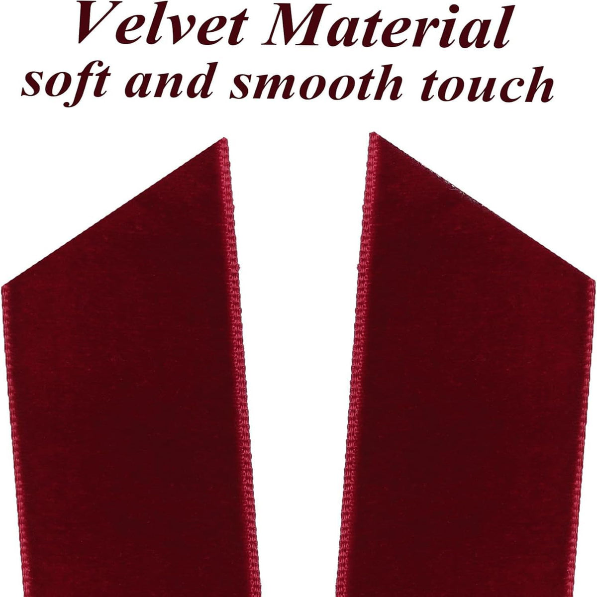 Velvet Ribbon Bows by Wine Red | 12 Pcs 5in x 10in Christmas Tree Ornaments for Holiday Decor