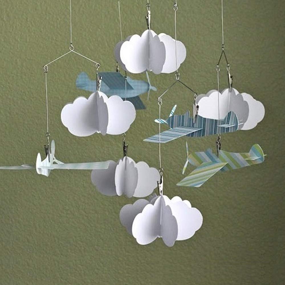 Wind Chime Style Photo Clip Display, Metal Vertical Photo Hanging Display Clips Fan for Hanging Pictures Notes Memo Artworks Collage Dorm Kids Bedroom Decor (Silver, 10 Clips)