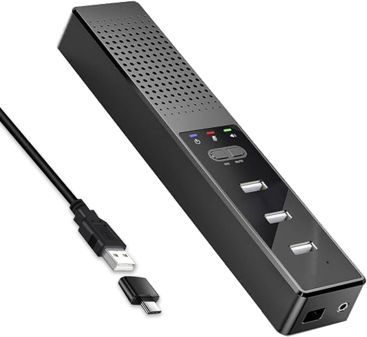Cykvis 3 1 Study360 in USB Computer Speaker with Microphone, PC Laptop Desktop Conference Speaker with Mic for Smart