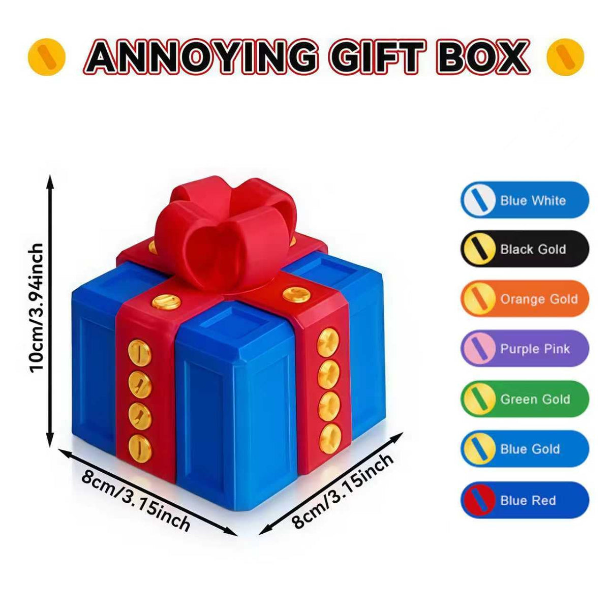 Shelprojsu Funny Valentines Day Gifts/Prank Box with Finger Gift Box/Surprise Box with Finger/Annoying 3D Printed Screw Gifts Boxes Ideal Gift for Lovers Birthday,Christmas,Halloween (Color/E)