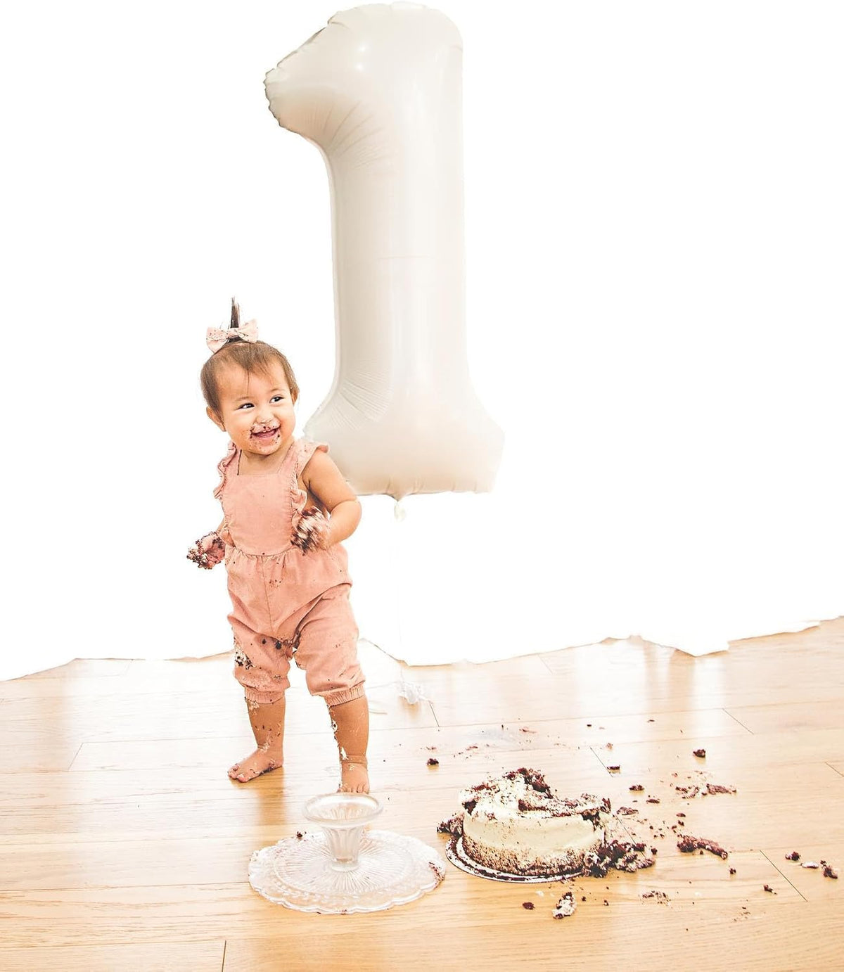 Number Balloons 40 Inch - Cream 0 Balloon for Birthday Decorations | Perfect Party Supplies