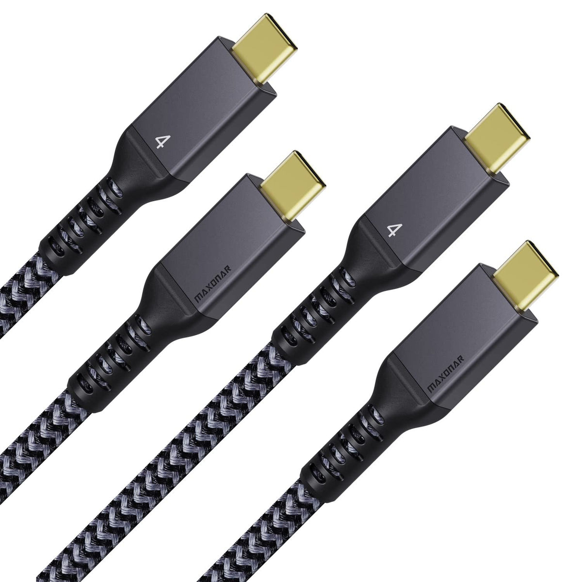 [2 Pack 3.3FT] 4 USB4 40Gbps 240W 8K/5K 2026 Maxonar Thunderbolt Cable for Cable, Sync, Charging, Display, All-in-One