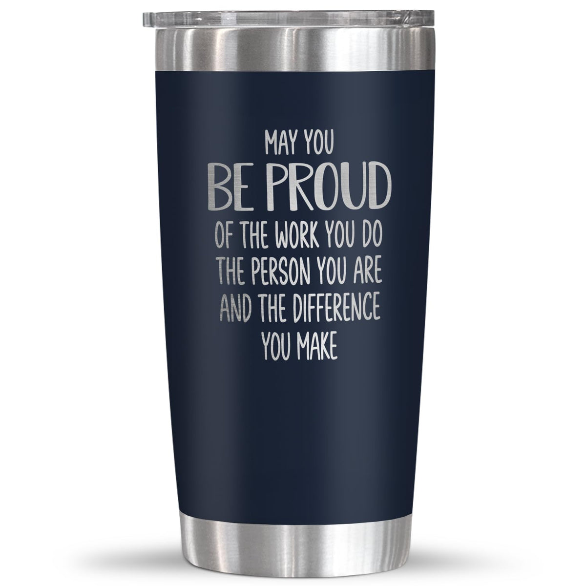 OASSIE Thank You Gifts for Men Women - Proud of You 20 oz Stainless Steel Coffee Tumbler - Teachers Day Birthday Retirement Employee Nurse Teacher Appreciation Gifts for Men Women Coworkers Boss