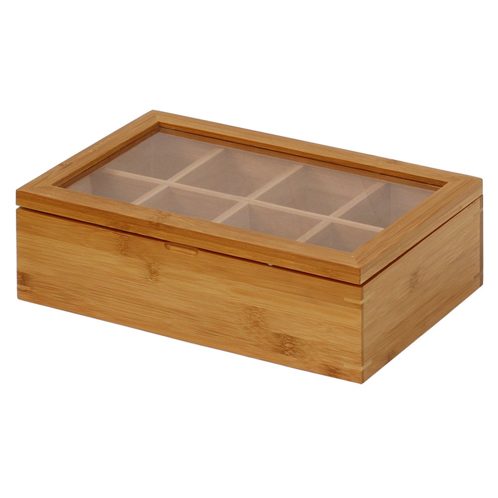 Oceanstar - TB1323 Oceanstar Bamboo Tea Box, 12 Inch, Natural
