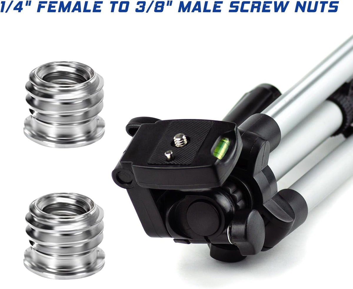 Xthrotsenk 6 1/4 3/8 3/8 1/4 Tripod Screw Adapter Pcs Aluminum Threaded Converter Male to Female and Male to Female