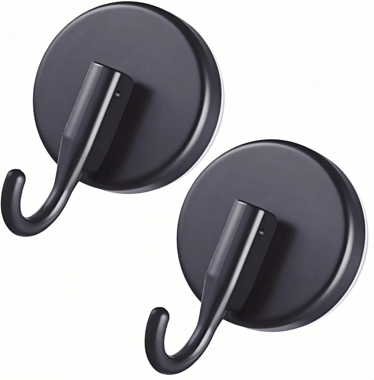Skiennix Wreath Hanger Suction Hooks - 2 Pack Black Suction Cups for Glass & Metal | Removable Wall Hooks for Holiday Decor