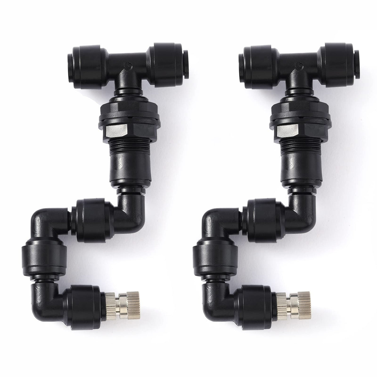 Vexplo Reptile Misting Spray Nozzle for Rainforest Tank Pet Cooling Adjustable Reptile Nozzle Fogger Mist Sprinkler for Full Water Coverage, Replacement Micro Spray Nozzles, 2PCS