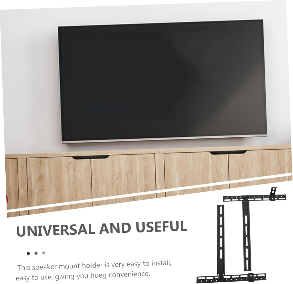 Angoily Heavy Duty Metal Speaker Mount Bracket - Easy Install TV Stand Accessory