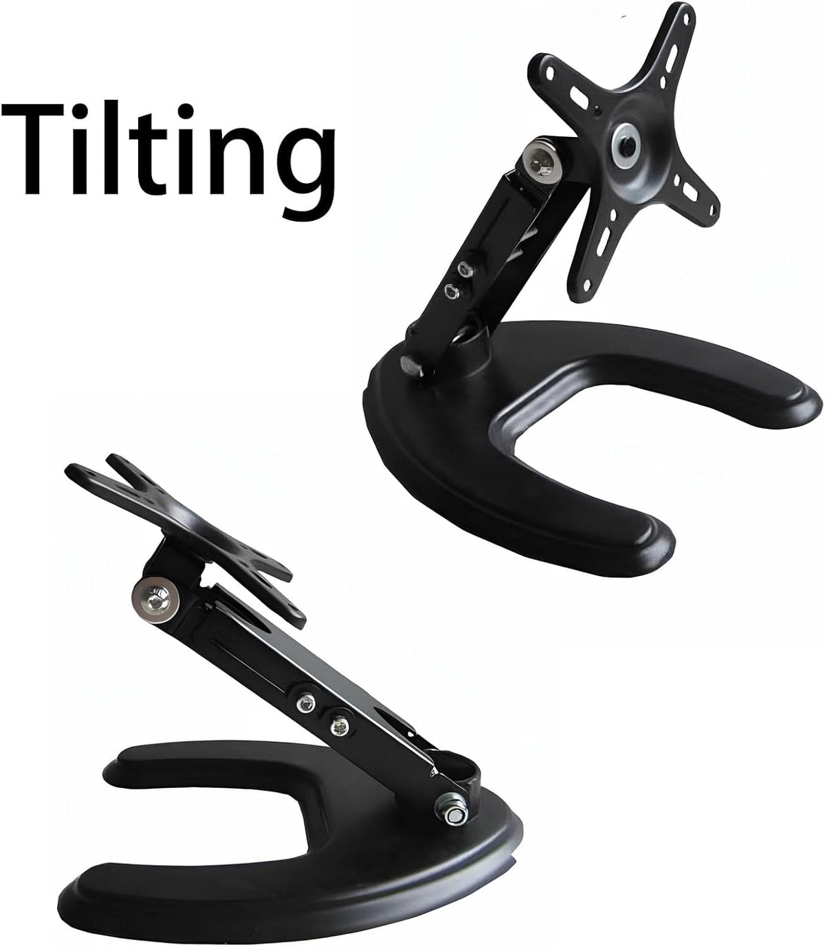 Seaigle 10-27 Inch 18 lbs, 75x75 100x100 mm TV Monitor Stand for Screens, Free Standing Desk Mount with Tilt