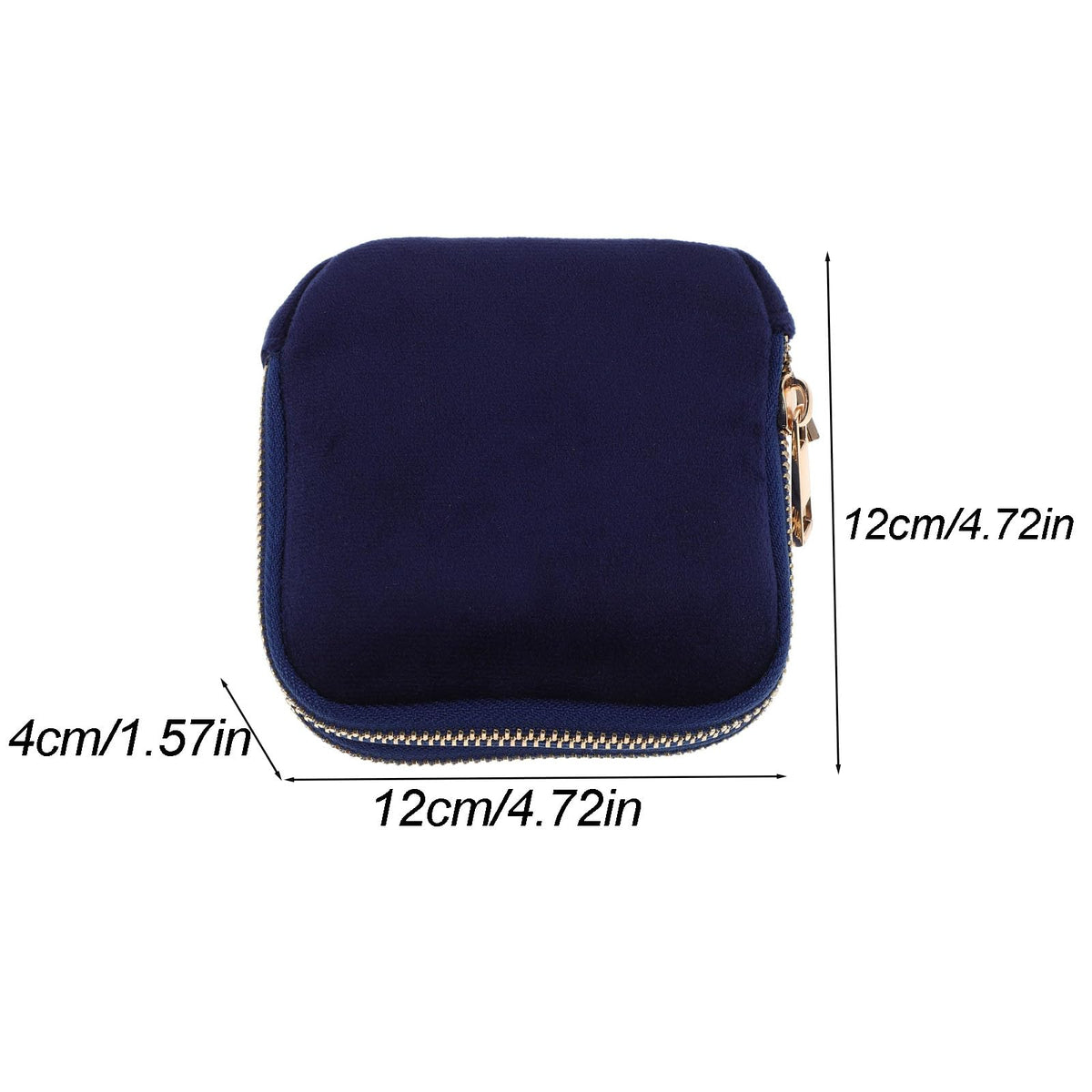 Qonio 2-Layer Travel Jewelry Case Pouch - 11 Pocket Vintage Organizer, Anti-Tangle Small Jewelry Bag for Women Necklaces Earrings Rings,Royal blue