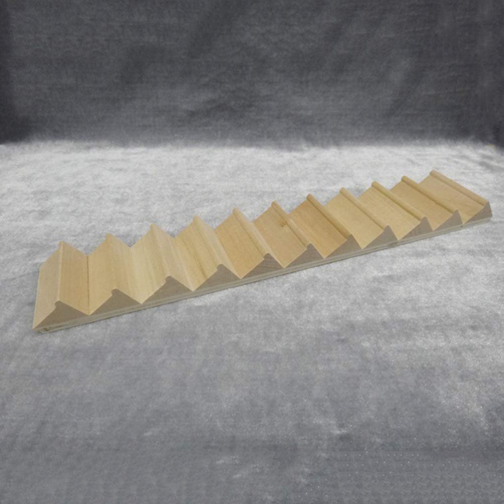 Sewroro Doll House Furnishings 1 12 Scale Dollhouse Stairs Miniature Stairs Wooden Stringer Steps Model DIY Mini Wood Staircase Without Armrest for Micro Landscape Decor
