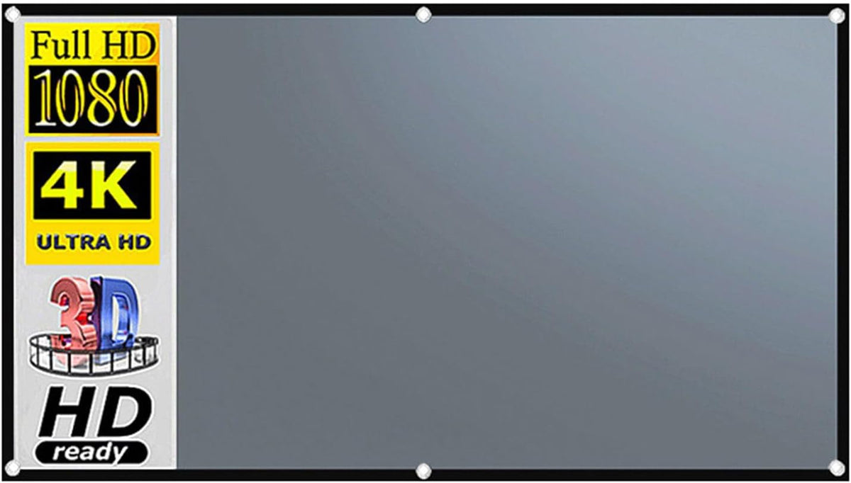 SHYYOULQE Metal Anti-Light Projector Screen Portable Foldable Frame Indoor Outdoor Viewing No Tools Needed Wide Viewing
