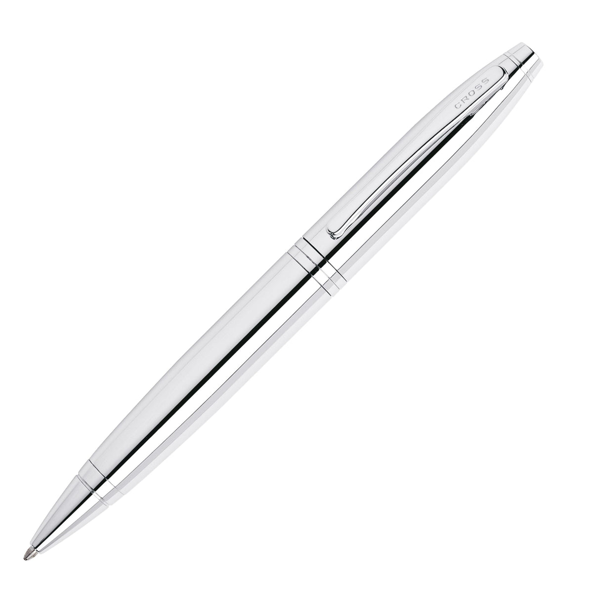 Cross Calais Polished Chrome Ballpoint Pen - High-End Pen for Everyday Use - Professional Desk Essential - Smooth Writing - Durable Construction - Black Ink - Gift Box Included