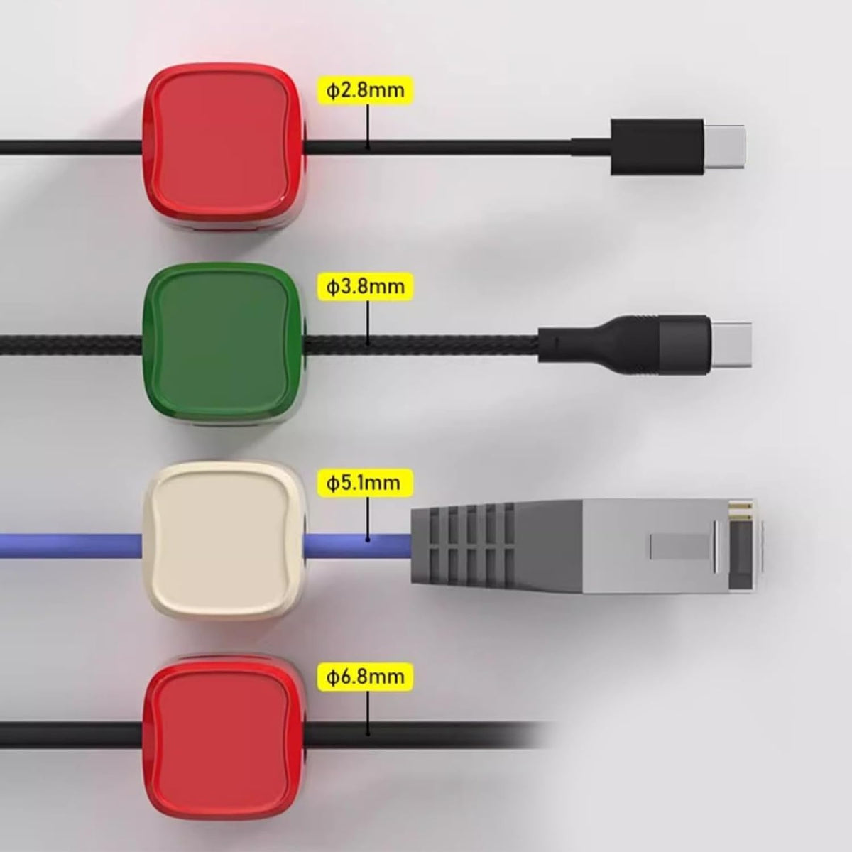 Arecobticy Cable Clip Cord Holder for Desk and Nightstands Organizers for Home Car Organizers