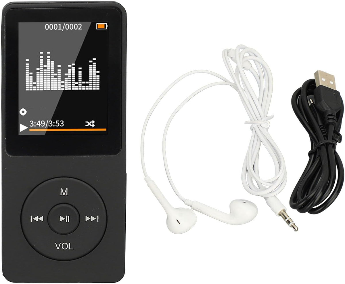 Yunseity MP3 Mp4 MP3 Player with Bluetooth, HiFi Sound Portable Music Player with Earphones, Music Device Player