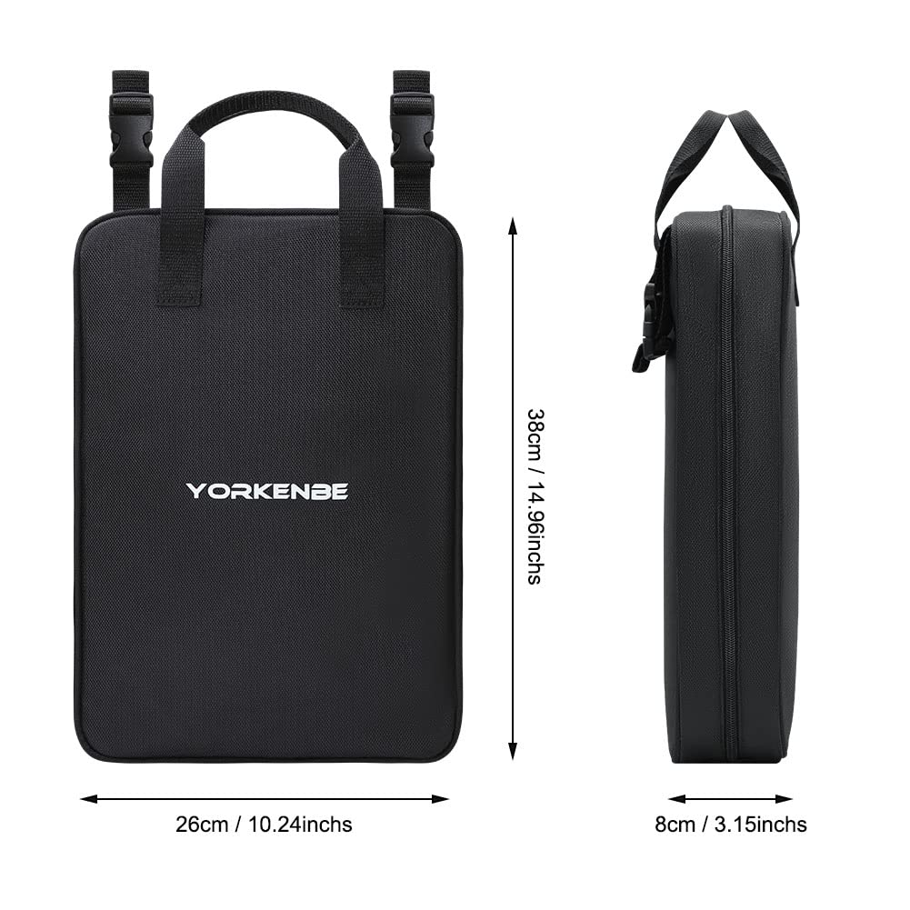 Yorkenbe Camp Kitchen Organizer, High Capacity Camping Cooking Utensils Bag, with Hanging Hooks and Paper Towel Holder, Multi-pocket Waterproof Portable Storage for BBQ Outdoor Cooking Essentials