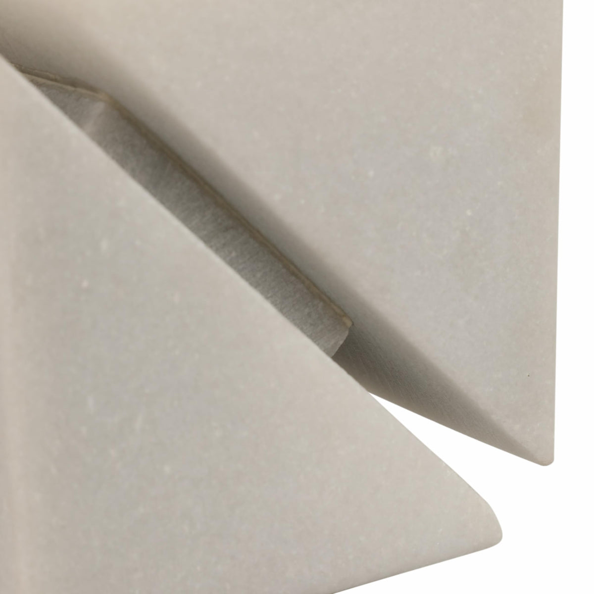 White Marble Sculpture Cube – Accessories for Room Styling and Layering – Shelf, Desk, or Console Placement – Modern Geometric Design Accent for Contemporary Spaces, Home Decor – 4", White Finish