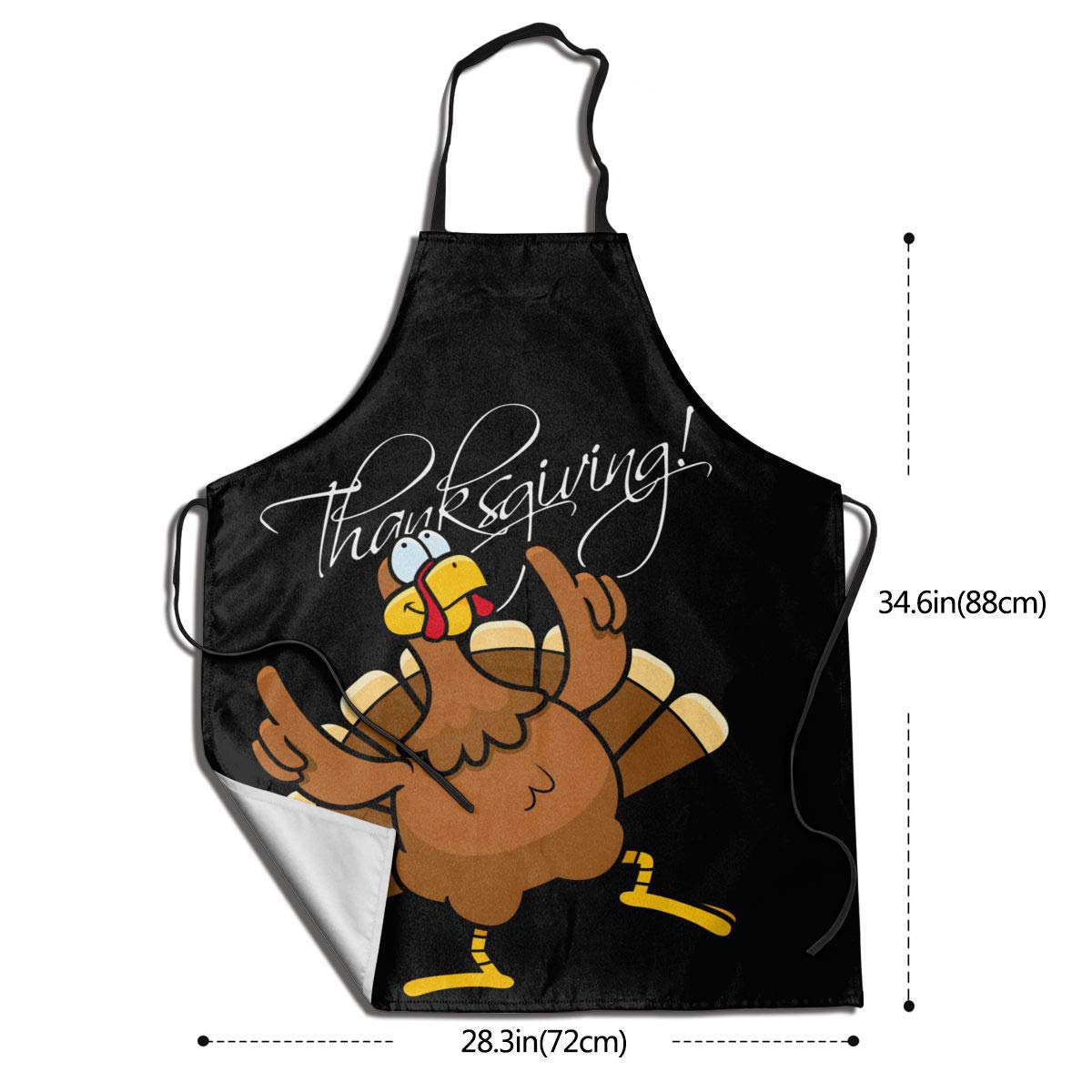 Shuwekk Thanksgiving Dancing Turkey Aprons for Men Women Chef,Kitchen Cooking Grilling Apron Bib Apron with Adjustable Neck Strap,Best Gifts for Men Woman Family Friends