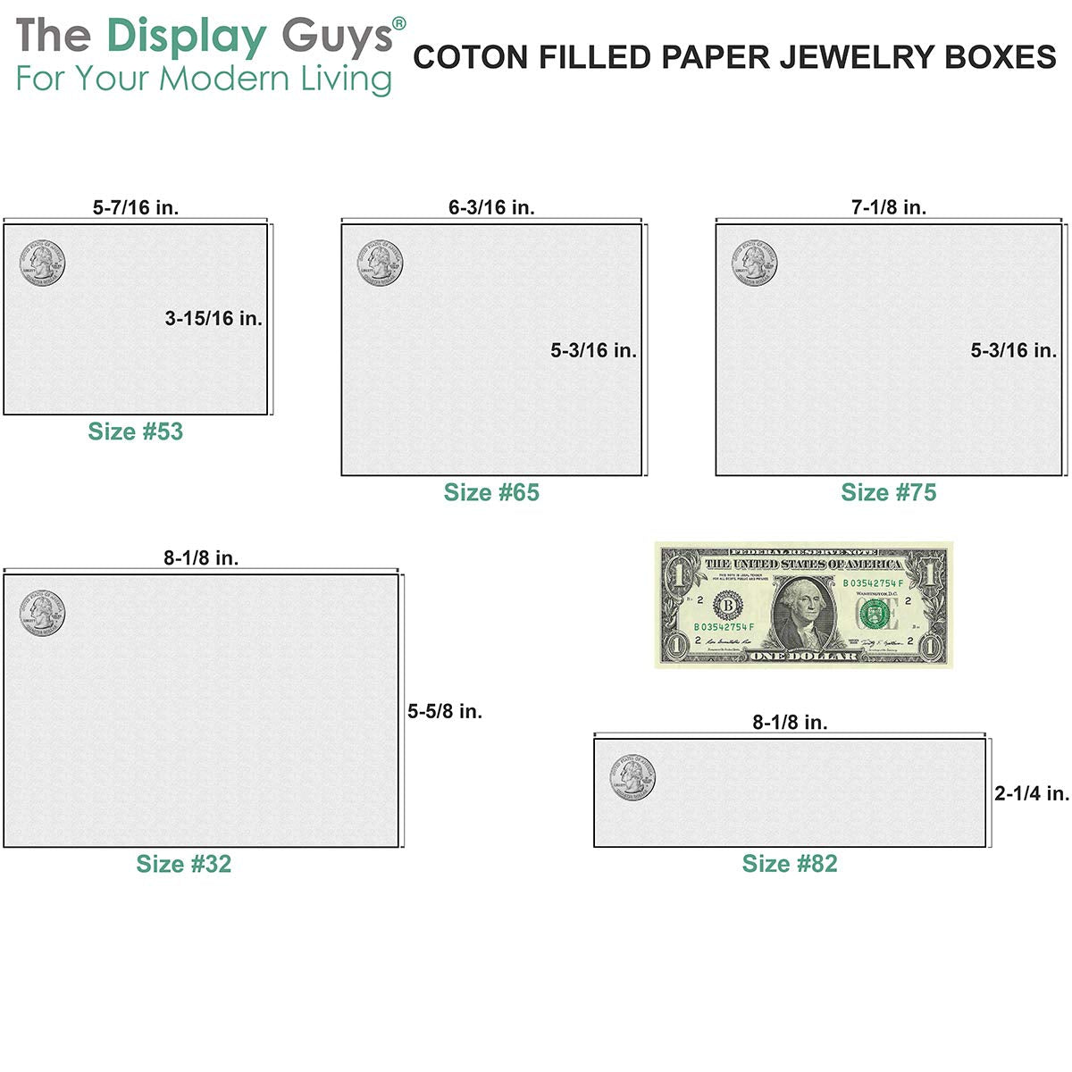 TheDisplayGuys - 25-Pack #53 Cotton Filled Cardboard Paper Jewelry Boxes Gift Case - Matte Red (5.4" x 3.9" x 1.0") - for Shipping or Storage