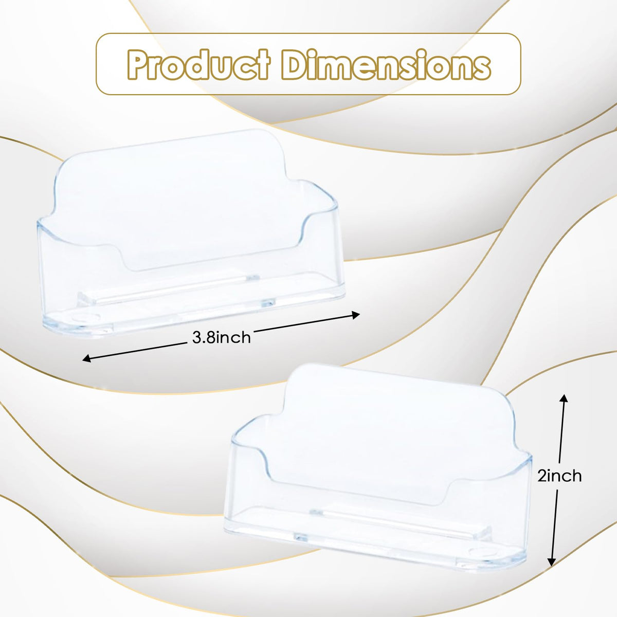 60 Pack Acrylic Business Card Holder for Desk, Clear Plastic Business Cards, Acrylic Business Card Display, Display Plastic Business Card Stand, Business Card Holders,Fits 40-50 Business Cards