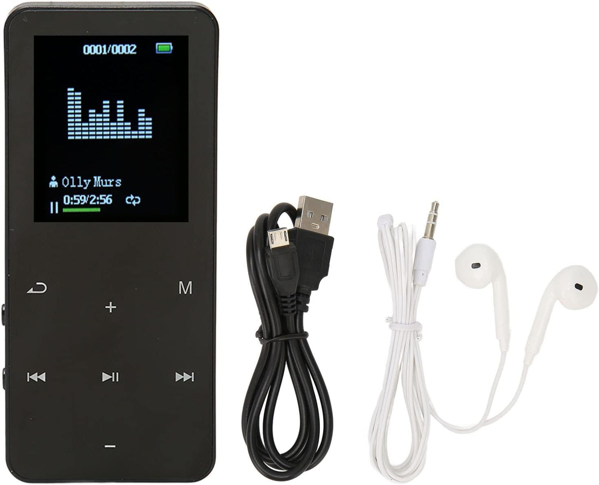 SENECESLI MP3 1.8" 128G Player with Bluetooth, Portable Music Player with Screen, Digital Music Voice Recorder