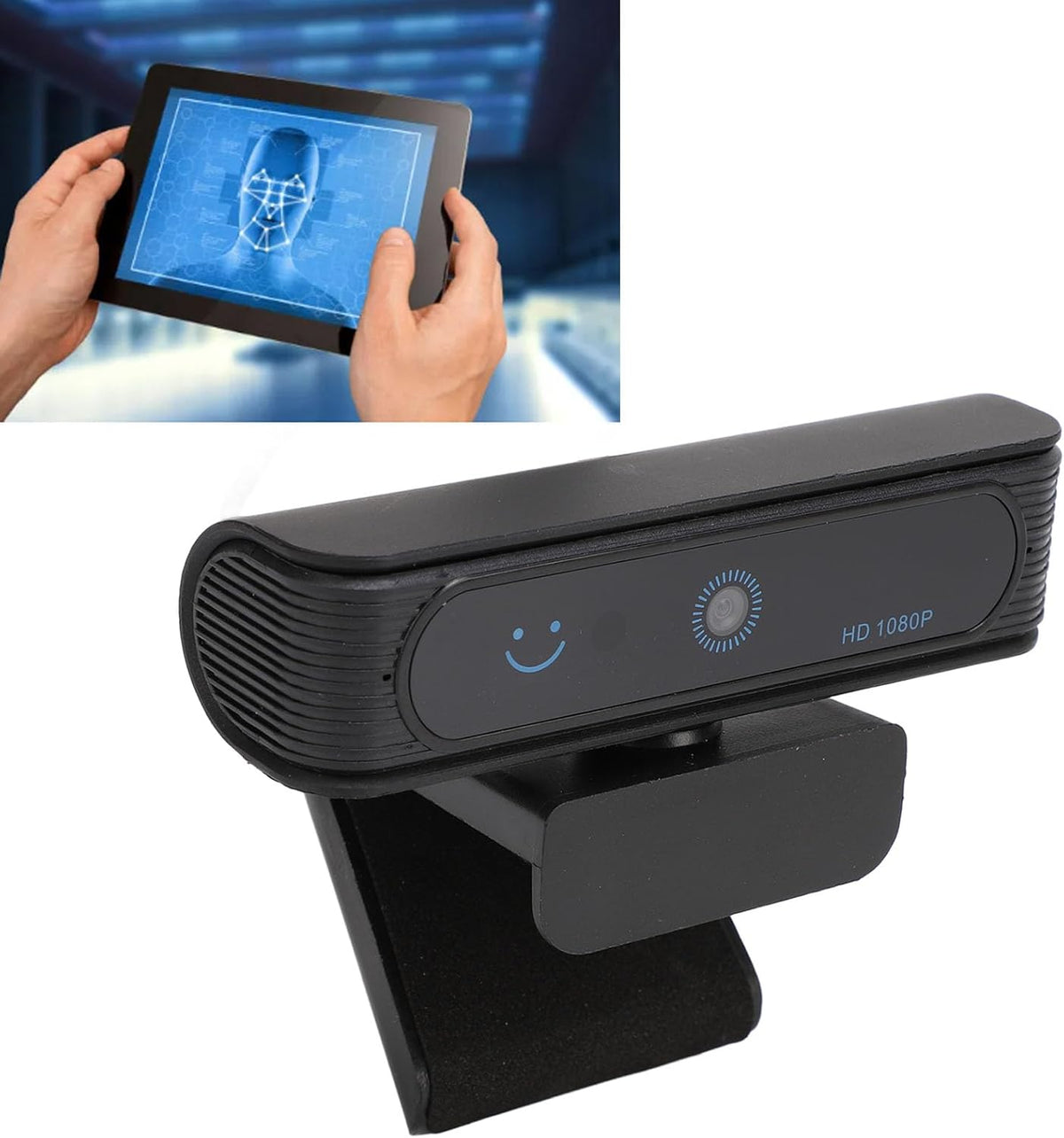 ASHATA 1080P 1080P 30FPS 11, Webcam with dowsHello, Full HD Recognition Webcam for USB Computer Web Camera for PC