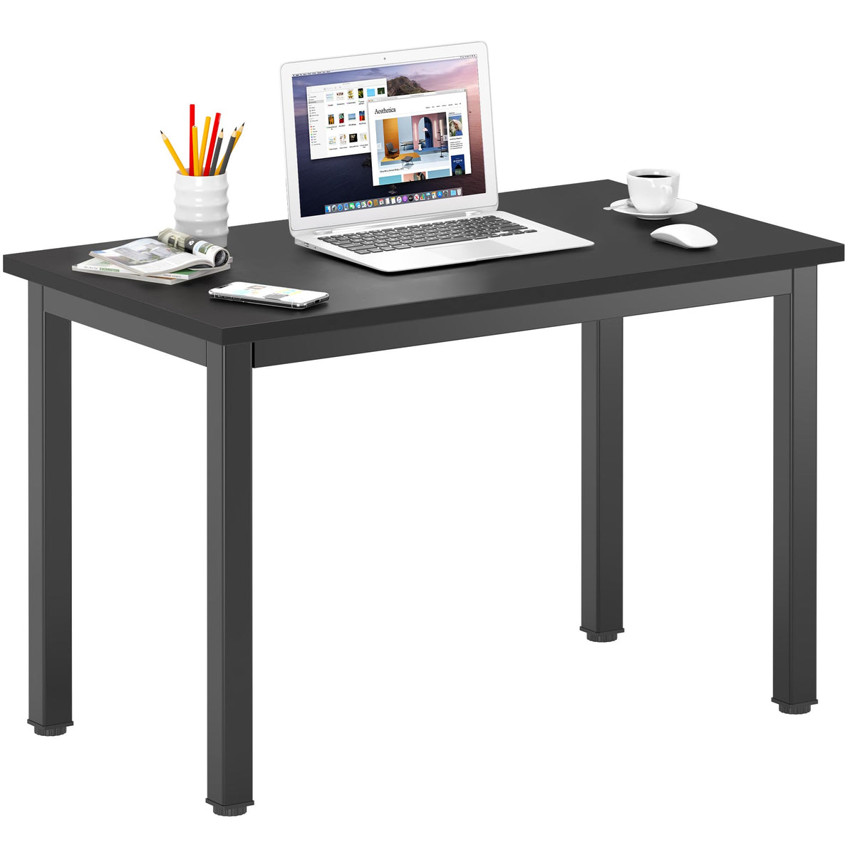 DlandHome 31.5 inches Small Computer Desk,Writing Table for Small Spaces Study Table Student Laptop Desk Black