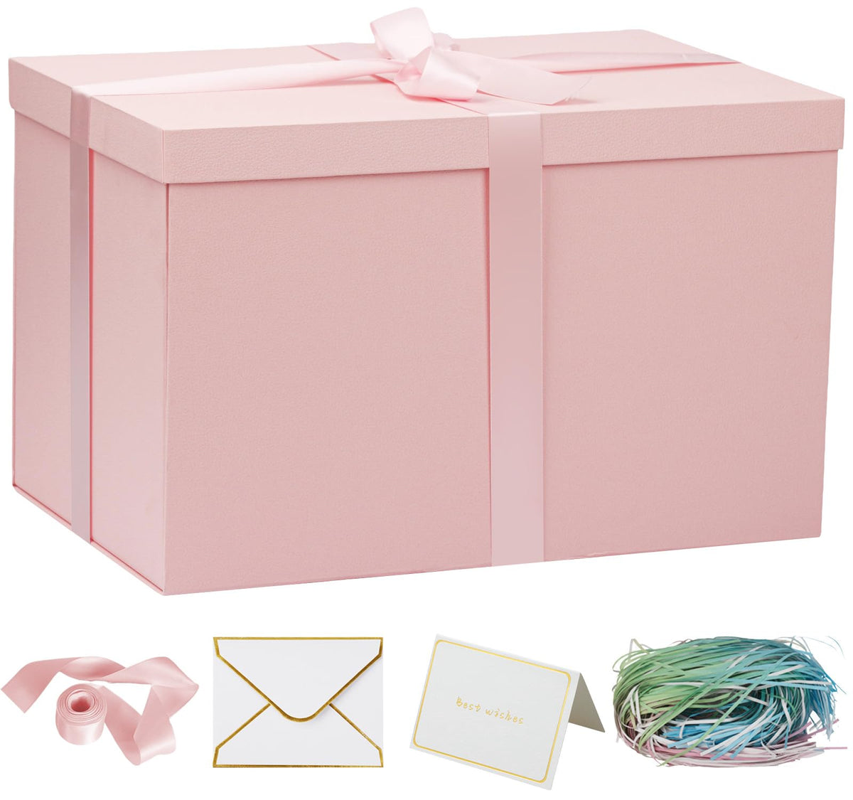 YINUOYOUJIA Extra Large Gift Box,17x11x11 Inches Pink Gift Boxes with Lids for Presents,11-inch Deep Gift Box for Wrapping Gifts.Ideal for Birthday,Weddings,Anniversary,Christmas or Business.