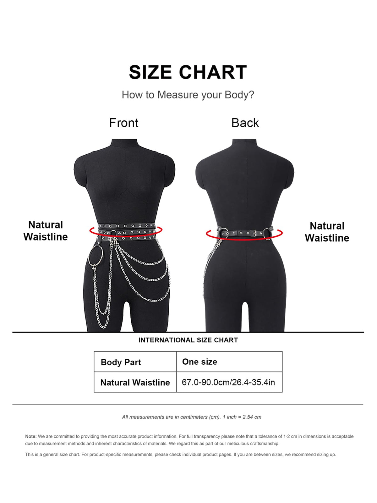 WARANDOD Women Double Layer Waist Belt with Chain, Adjustable Faux Leather Alloy Hip Belt for Street Style Festival Outfits(Waist 26.4-35.4in)