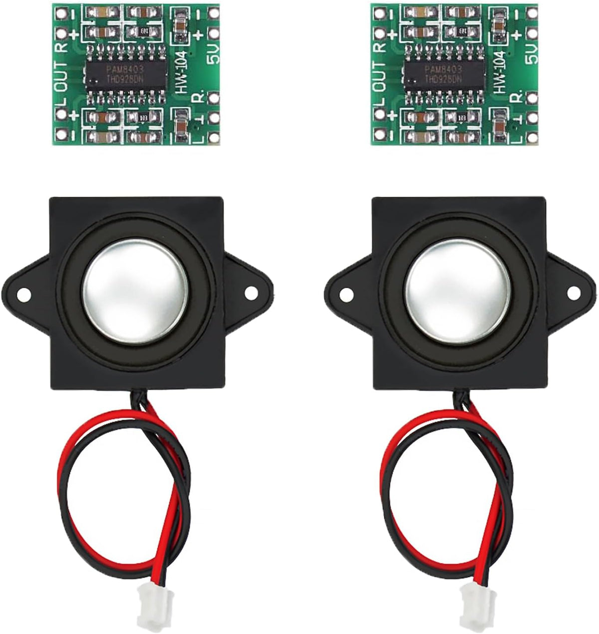 ALMOCN 2PCS PAM8403 3W 2.5-5V 2PCS 3W 8Ohm Mini Digital Power Amplifier Module Input USB Power Supply + Audio Stereo