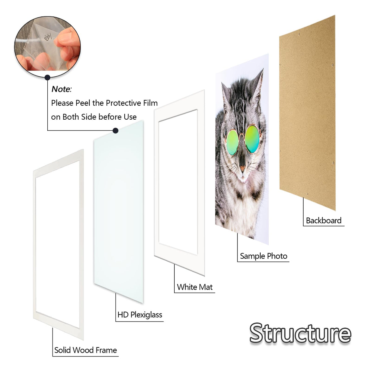 12x16 Picture Frame with 10x14 Mat Solid Wood Diamond Art Painting Frame 30x40cm Display Picture 10 x 14 with Mat or 12 x 16 Without Mat White 12x16 Frame for Poster Painting Print Photo Wall Hanging