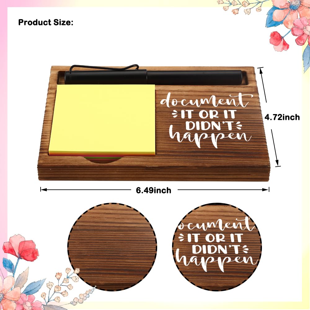 FOUGSTA Funny Office Gifts for Nurse, Gag Office Gifts for Nurse, Funny Office Decor Gifts for Nurse,Wooden Notepad Pen Holder With Funny Quotes,16.5 x 12 x 1.5 cm,XXN13