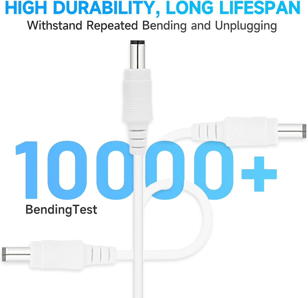 ANLINK 6ft 2M 12V 5.5mm 2.1mm DC Power Extension Cable, Premium Pure Copper DC Power Adapter Extension Cord x for CCTV