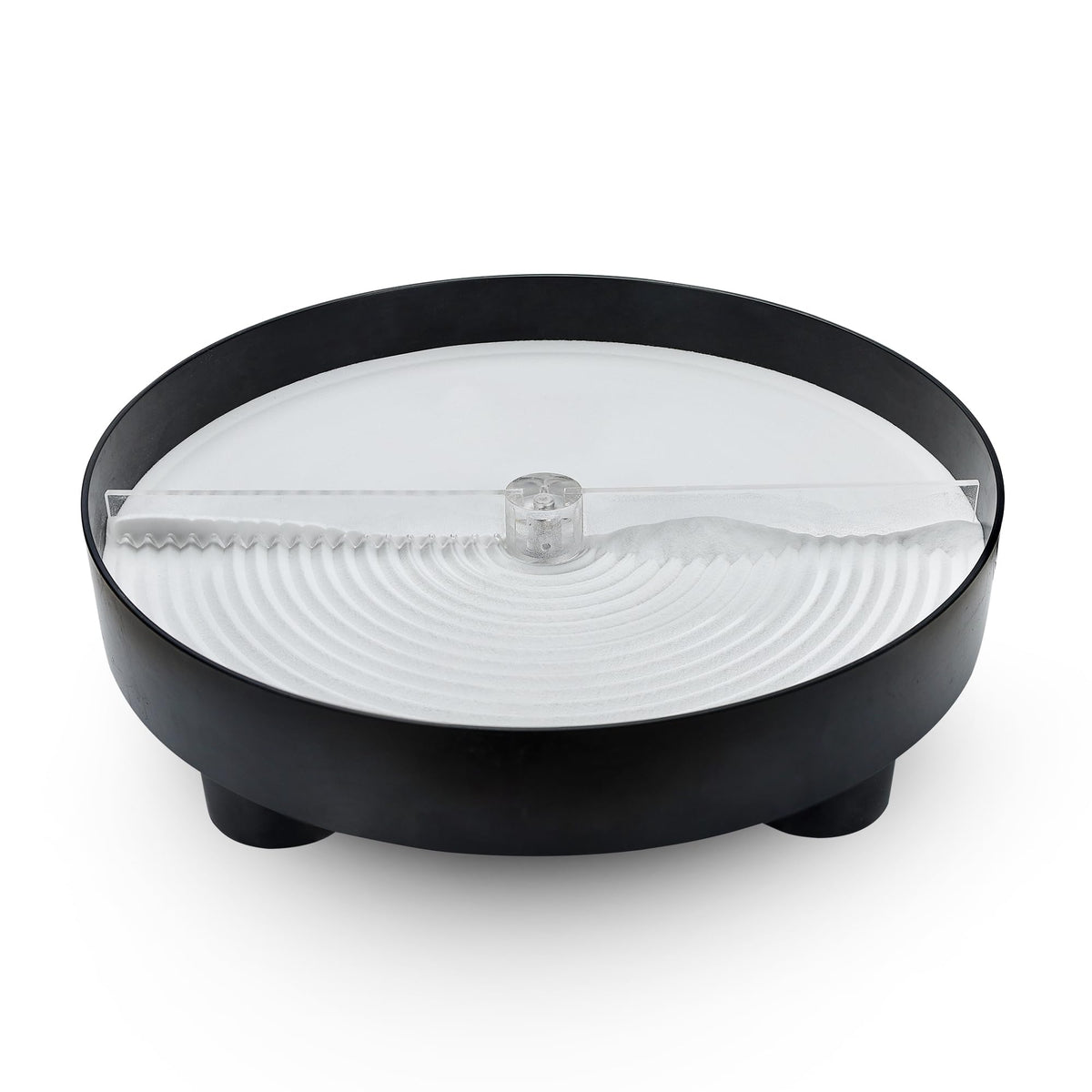 NAMAII 11.5" Automatic Garden Zen Self Rotating Sandscrape Tray, Mindfulness Meditation Stress Relied Therapy Sand Tray for Home Office Desk Decor