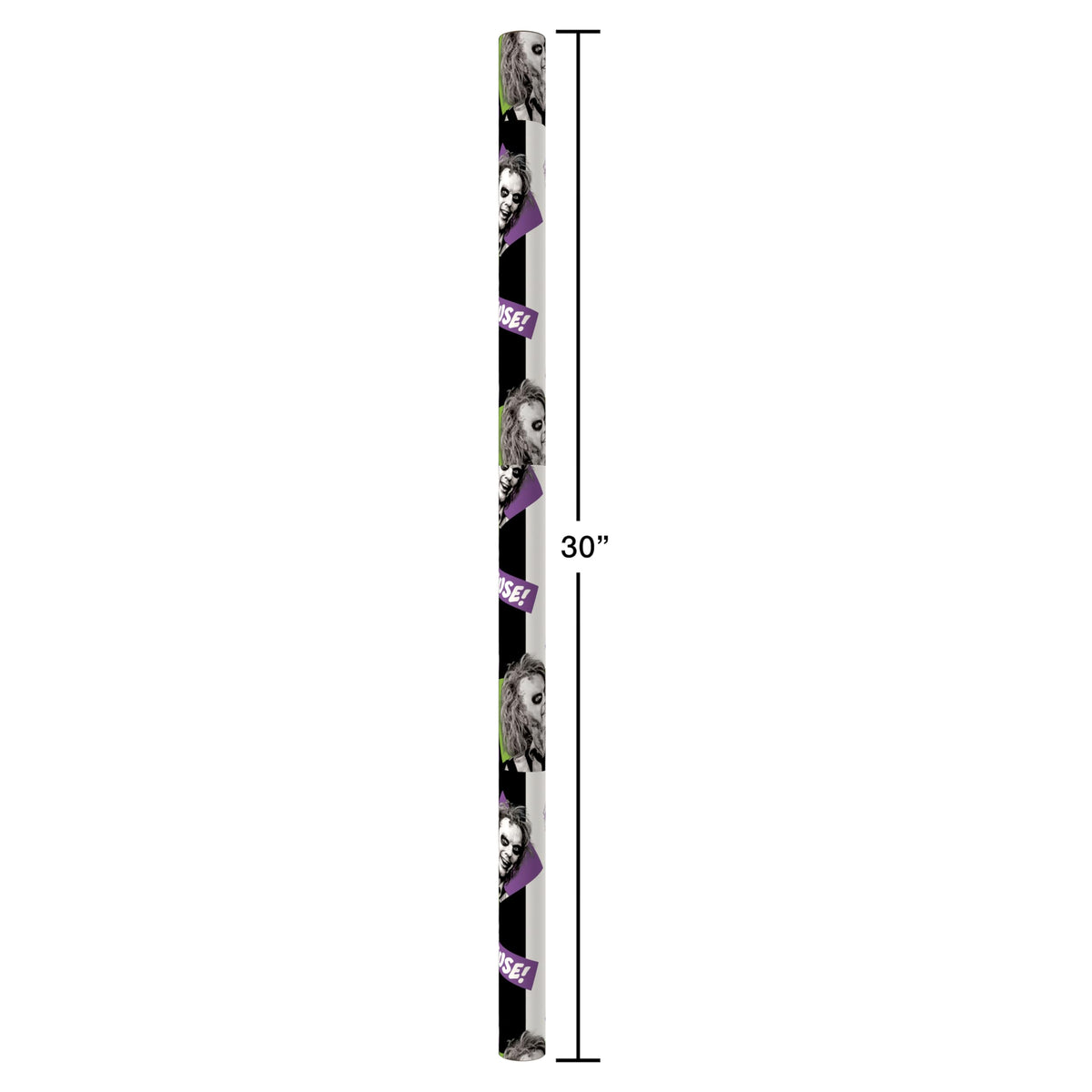 American Greetings 40 sq. ft. Reversible Beetlejuice Wrapping Paper for All Occasions (1 Roll, 30 in. x 192 in.)