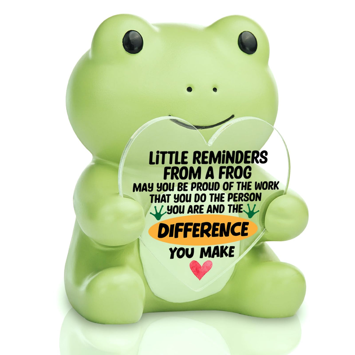 FOKCBOCM Little Reminder Frog Figurine Gift, May You Be Proud of the Work You Do Inspirational Desk Decor, Emotional Support Appreciation Present for Teacher Coworker Nurse-DSZX163