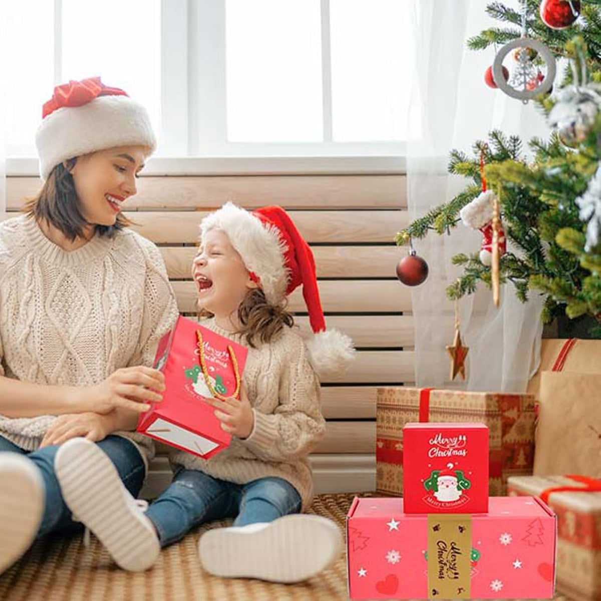 Surprise Gift Box Pop-Up Explosion for Christmas, Birthday, Anniversary & New Year (10 Red Boxes)