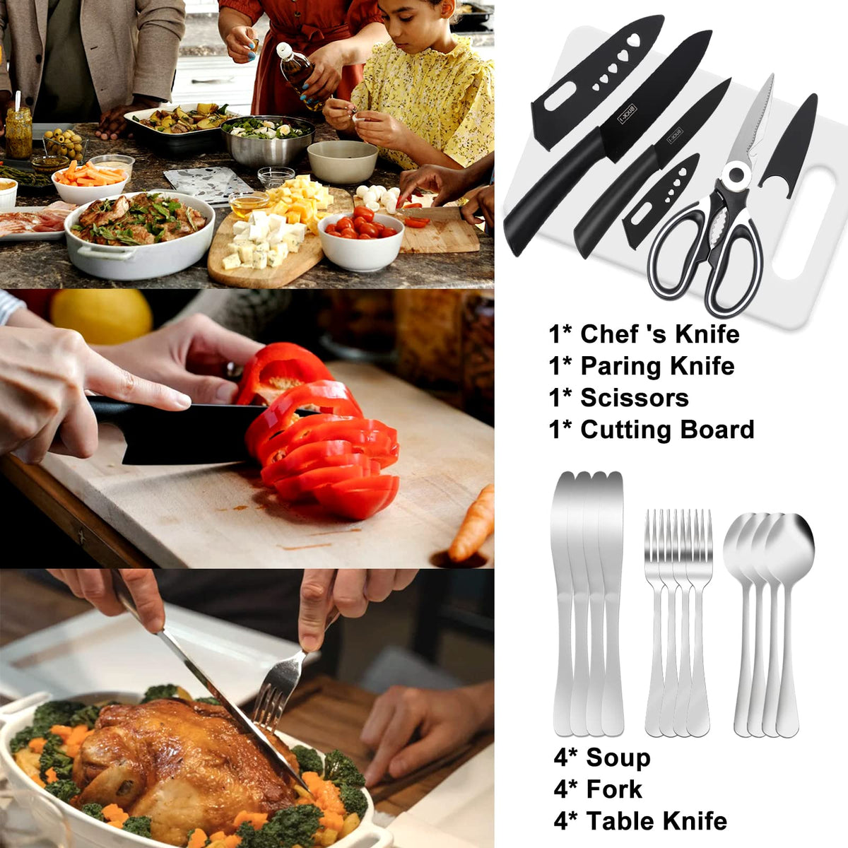 35-Piece Camping Kitchen Utensil Set – Portable Outdoor Cooking Utensils for Camping, RV, Backpacking & BBQ | Complete Camp Kitchen Gear Set with Carry Bag, Grilling Tools & Cooking Accessories